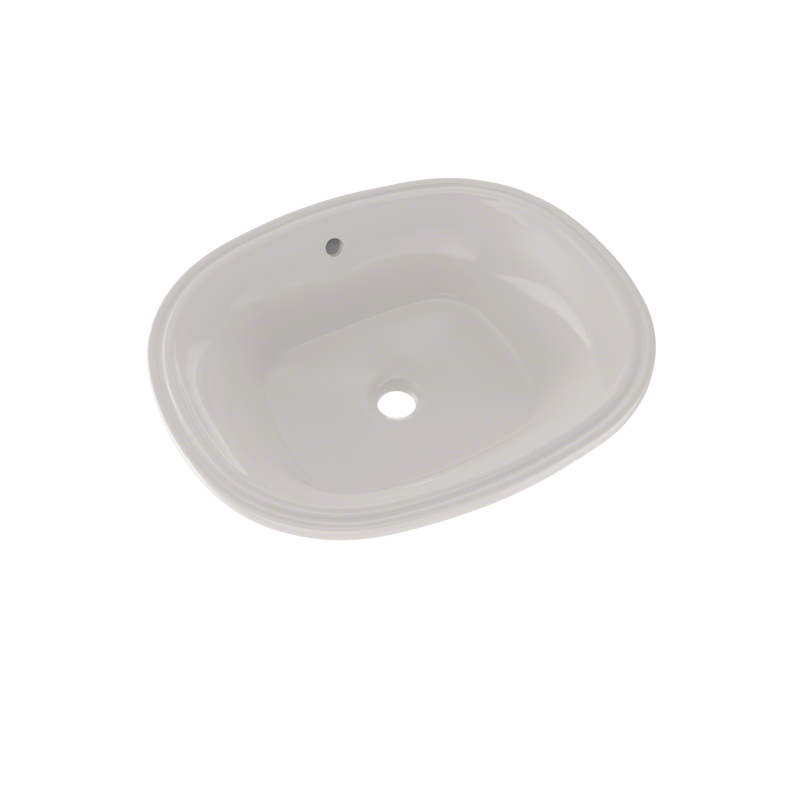 TOTO Maris 17-5/8" x 14-9/16" Oval Undermount Bathroom Sink with CeFiONtect, Colonial White LT483G