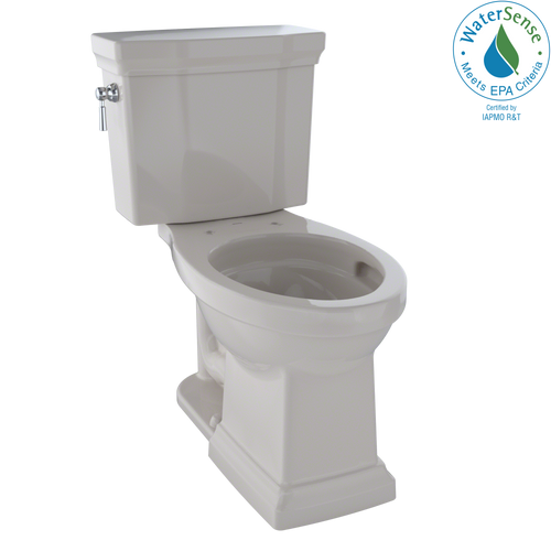 TOTO Promenade II 1G Two-Piece Elongated 1.0 GPF Universal Height Toilet with CeFiONtect, Sedona Beige CST404CUFG#12