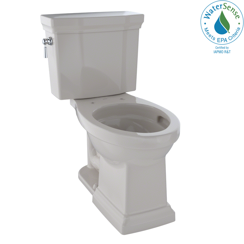 TOTO Promenade II 1G Two-Piece Elongated 1.0 GPF Universal Height Toilet with CeFiONtect, Sedona Beige CST404CUFG