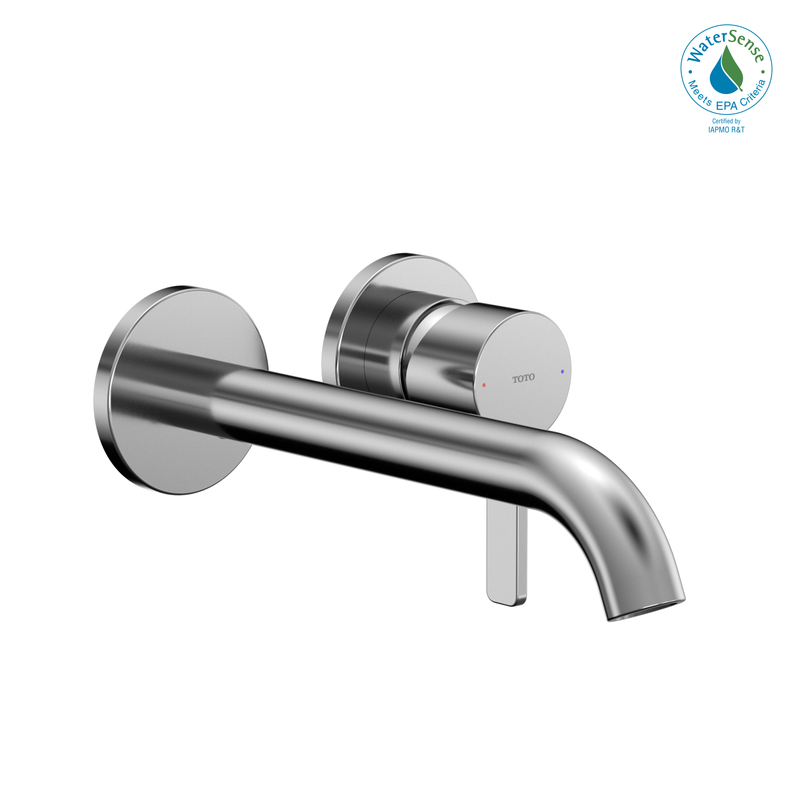 TOTO GF 1.2 GPM Wall-Mount Single-Handle Long Bathroom Faucet with COMFORT GLIDE Technology, Polished Chrome TLG11308U