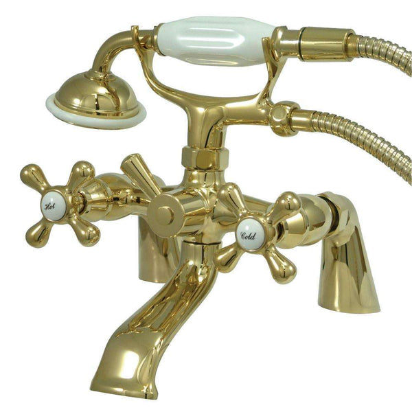 Kingston Brass KS267PB Deck Mount Clawfoot Tub Faucet