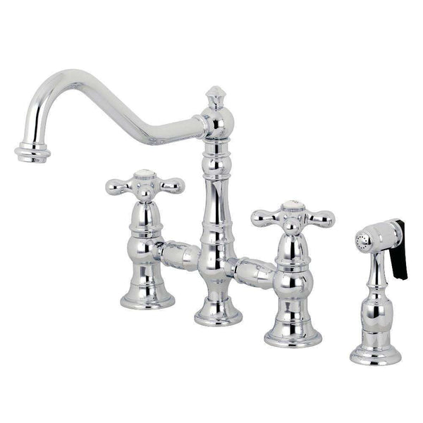 Kingston KS3271AXBS Restoration 8" Bridge Kitchen Faucet Sp