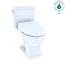 TOTO WASHLET Connelly Two-Piece Elongated Dual Flush 1.28 and 0.9 GPF Toilet and Classic WASHLET S550e Bidet Seat with Auto Flush, Cotton White MW4943054CEMAFG