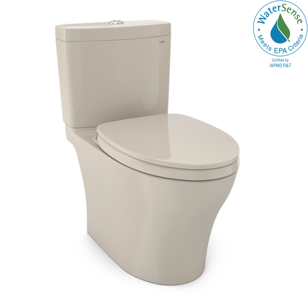 TOTO Aquia IV 1G WASHLET Two-Piece Elongated Dual Flush 1.0 and 0.8 GPF Toilet with CEFIONTECT, Bone MS446124CUMG#03