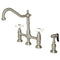 Kingston KS1278PXBS Heritage 8 in. Bridge Kitchen Faucet W/