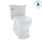 TOTO Eco Soir e One Piece Elongated 1.28 GPF Universal Height Skirted Toilet with CeFiONtect, Colonial White MS964214CEFG#11