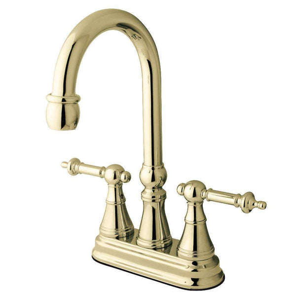 Kingston Brass KS2492TL Bar Faucet, Polished Brass