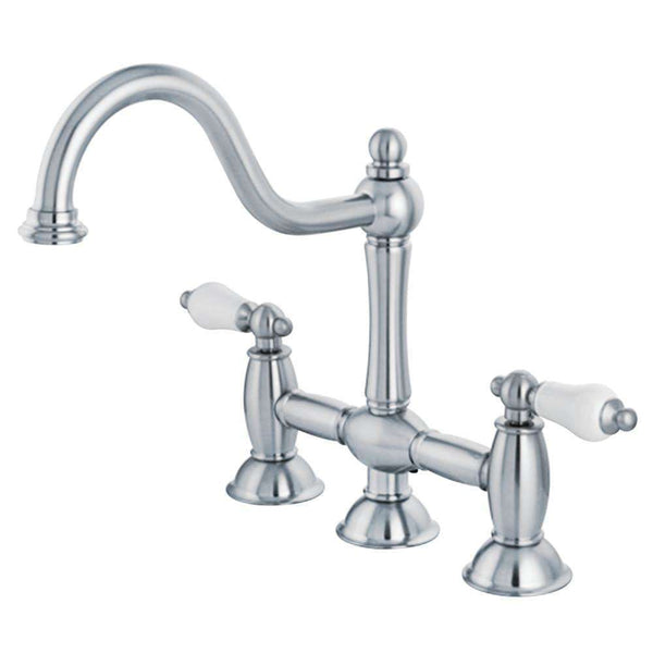 Kingston Brass KS3781PL Restoration Kitchen Bridge Faucet