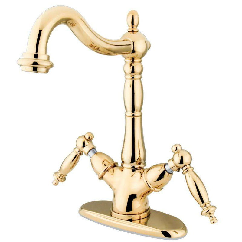 Kingston Brass KS1492TL Vessel Sink Faucet, Polished Brass