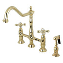 Kingston KS1272AXBS Heritage 8 in. Bridge Kitchen Faucet W/