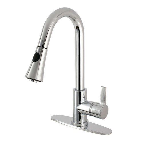 Kingston Brass LS8721CTL Sg-Hnd Pull-Down Kitchen Faucet