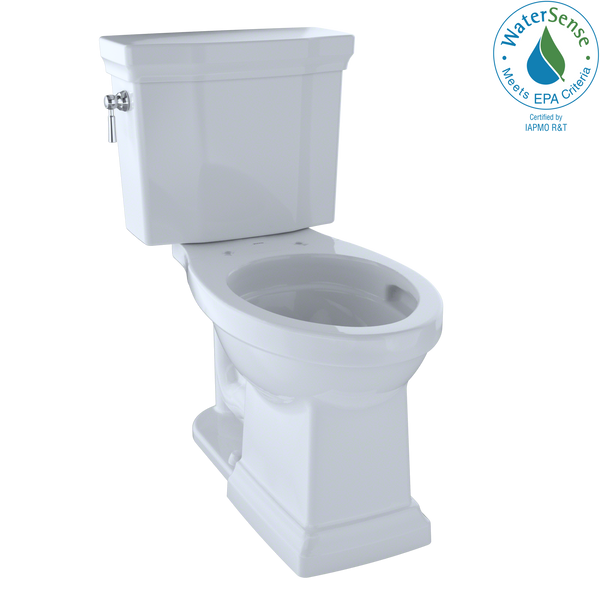 TOTO Promenade II 1G Two-Piece Elongated 1.0 GPF Universal Height Toilet with CeFiONtect, Cotton White CST404CUFG#01