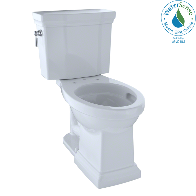 TOTO Promenade II 1G Two-Piece Elongated 1.0 GPF Universal Height Toilet with CeFiONtect, Cotton White CST404CUFG