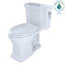 TOTO Promenade II One-Piece Elongated 1.28 GPF Universal Height Toilet with CeFiONtect and Right-Hand Trip Lever, Cotton White MS814224CEFRG