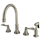 Kingston Brass KS2798DFLBS Widespread Kitchen Faucet