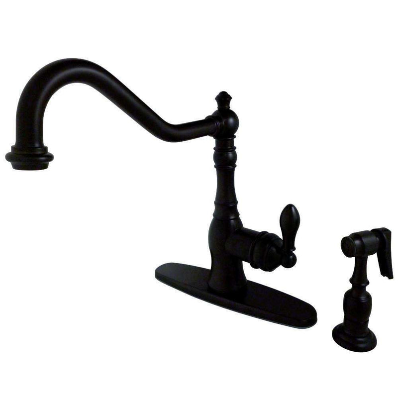 Kingston GSY7705ACLBS Classic Sg-Hnd Kitchen Faucet W/ Sp