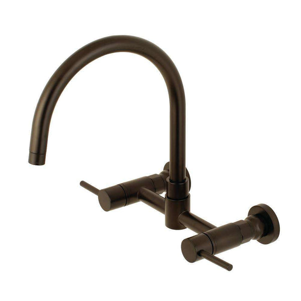 Kingston KS8175DL 8" Centerset Wall Mount Kitchen Faucet