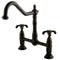 Kingston Brass KS1175TX French Country Kitchen Bridge Faucet