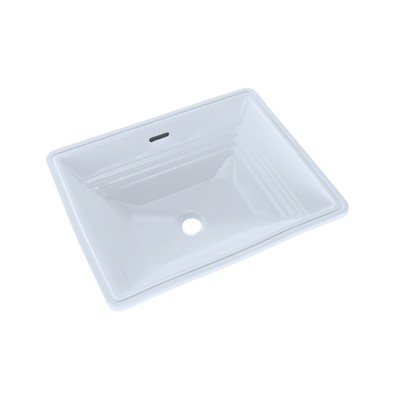 TOTO Promenade Rectangular Undermount Bathroom Sink, Cotton White LT533