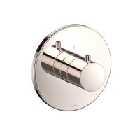 TOTO Round Two-Way Diverter Shower Trim, Polished Nickel TBV01103U#PN