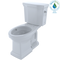 TOTO Promenade II Two-Piece Elongated 1.28 GPF Universal Height Toilet with CeFiONtect and Right-Hand Trip Lever, Cotton White CST404CEFRG#01