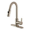 Kingston Brass LS8788CTL Sg-Hnd Pull-Down Kitchen Faucet