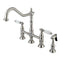 Kingston KS1278WLLBS 8" Centerset Kitchen Faucet W/ Sp