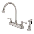 Kingston Brass KB3758BLBS Centerset Kitchen Faucet