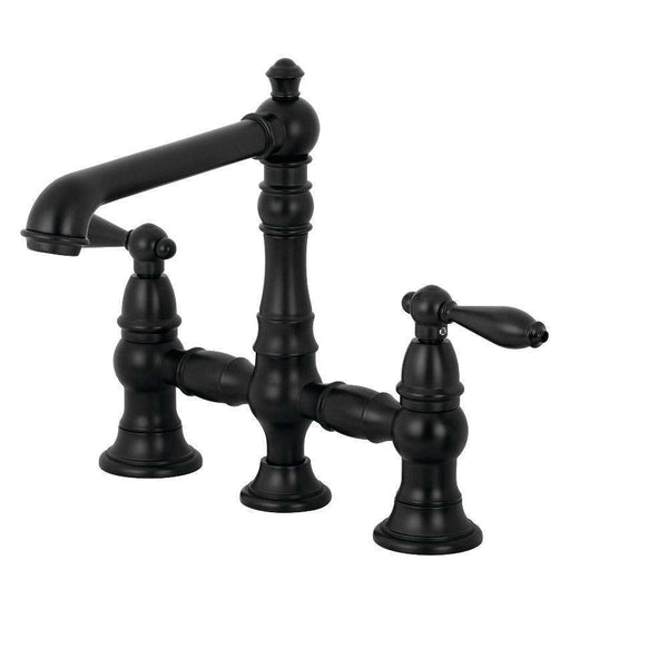 Kingston Brass KS7270ALBS Kitchen Faucet W/ Side Sp, Matte B