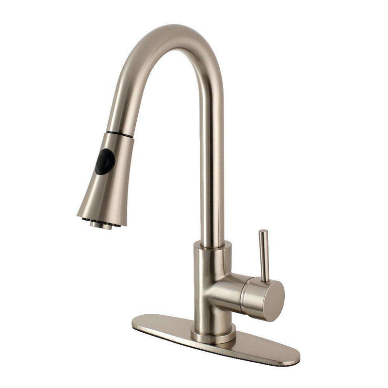 Kingston Brass LS8728DL Sg-Hnd Pull-Down Kitchen Faucet