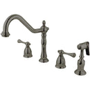 Kingston Brass KB7798BLBS Widespread Kitchen Faucet