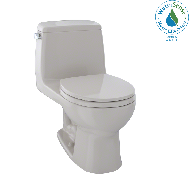 TOTO Eco UltraMax One-Piece Round Bowl 1.28 GPF Toilet, Sedona Beige MS853113E