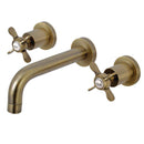 Kingston Brass KS8123BEX Essex 2-Hnd 8 in. Wall Mount Bath