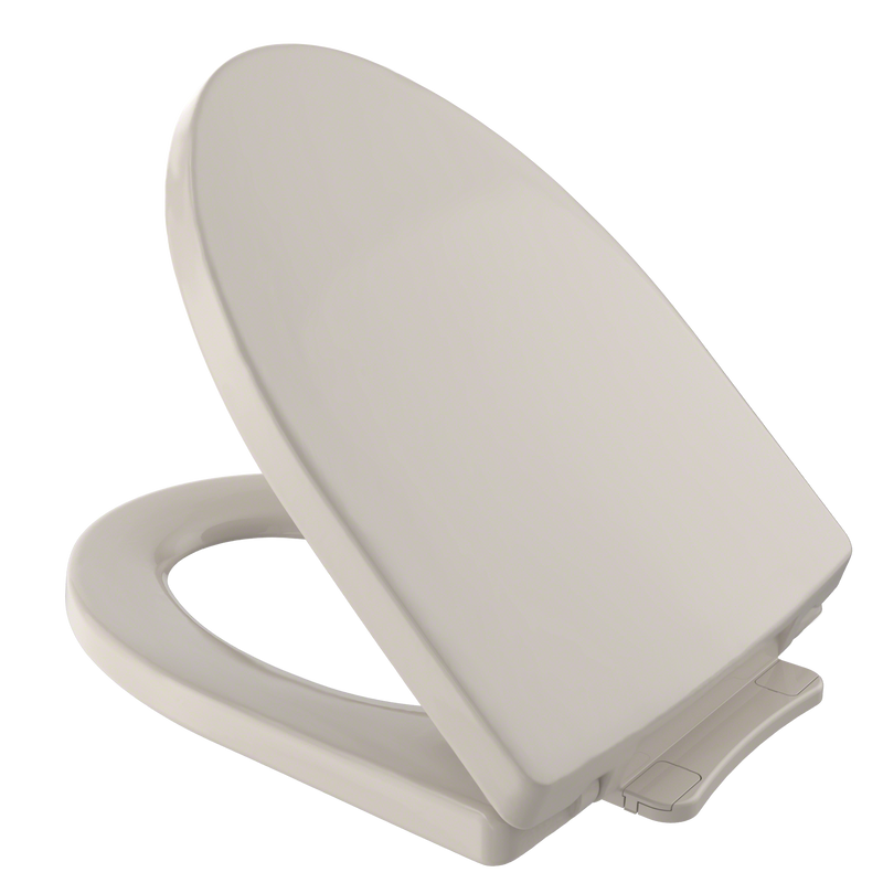 TOTO Soir ¬e SoftClose Non Slamming, Slow Close Elongated Toilet Seat and Lid, Bone SS214