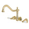 Kingston Brass KS1282PL Wall Mount Kitchen Faucet Brass