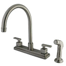 Kingston Brass KS8798QLL 8-Inch Centerset Kitchen Faucet