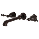 Kingston Brass KS7025NL Naples 2-Handle Wall Mount Roman