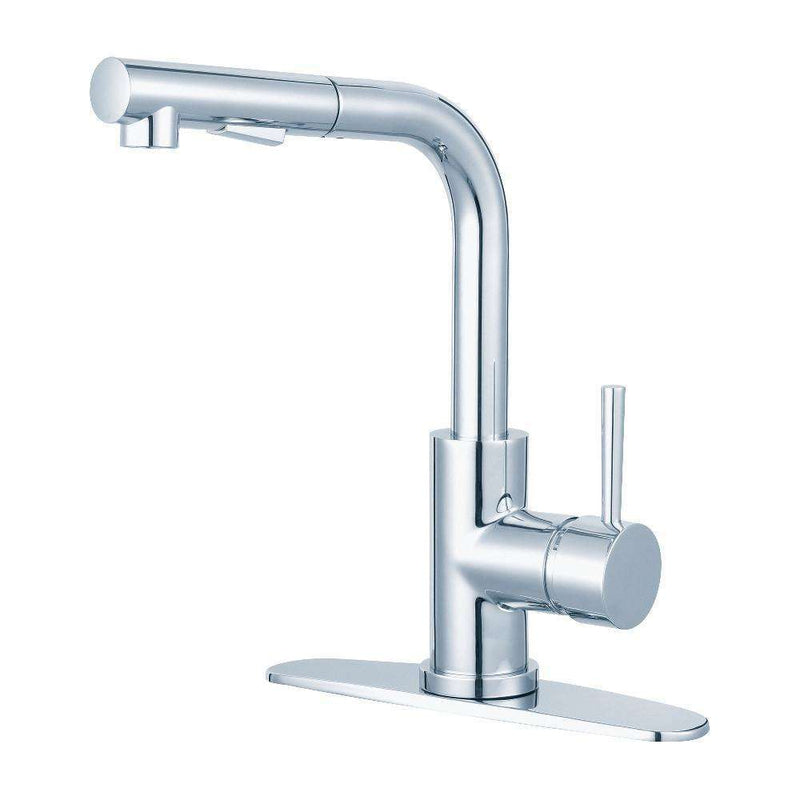 Kingston Brass LS2711DL Sg-Hnd Pull-Out Kitchen Faucet