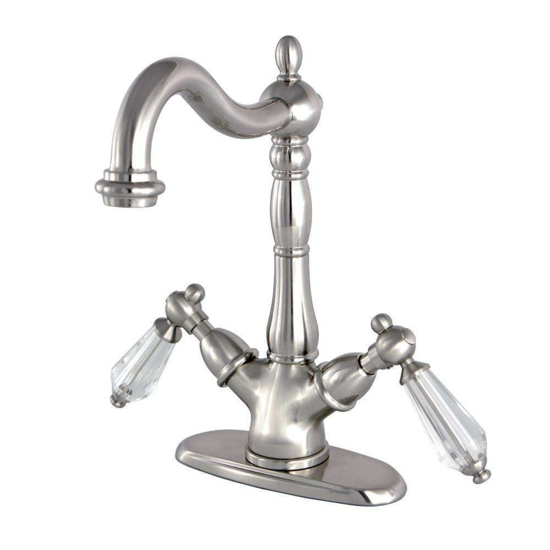 Kingston Brass KS1498WLL Vessel Sink Faucet, Brushed Nickel