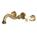 Kingston KS3123PX Vt 2-Hnd Wall Mount Bath Faucet, Antique