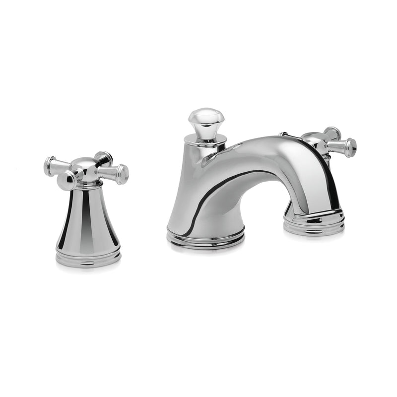 TOTO Vivian Two Cross Handle Deck-Mount Roman Tub Filler Trim, Polished Chrome TB220DD