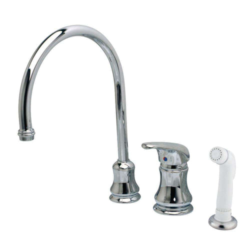 Kingston Brass KS821C Sg-Hnd Widespread Kitchen Faucet