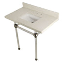 Kingston Brass KVPB36WQASQ8 36X22 White Quartz Vanity with