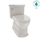 TOTO Eco Soir e One Piece Elongated 1.28 GPF Universal Height Skirted Toilet with CeFiONtect, Bone MS964214CEFG