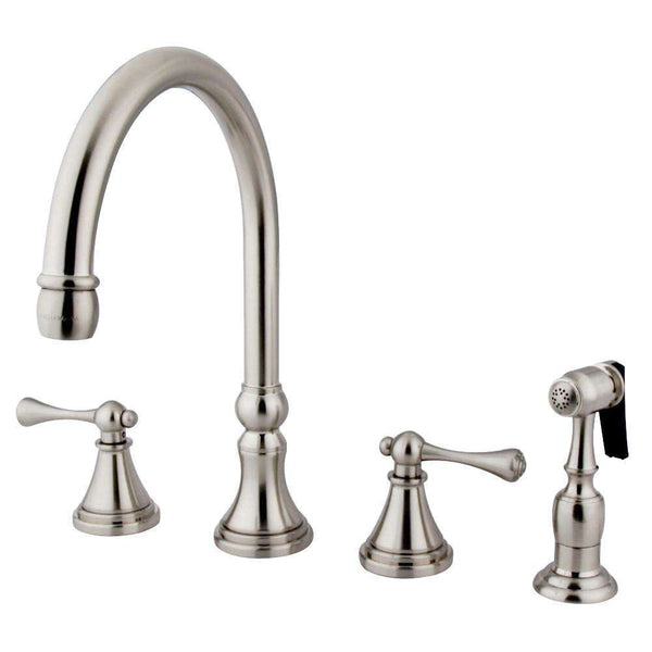 Kingston Brass KS2798BLBS Widespread Kitchen Faucet