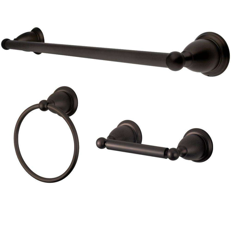 Kingston Brass BAK175248ORB 3-Piece Bath Accs Set Bronze