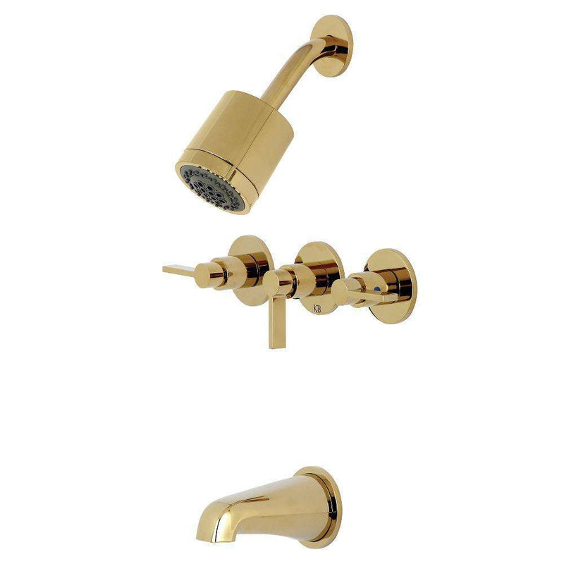 Kingston Brass KBX8132NDL NuvoFusion Three-Handle Tub