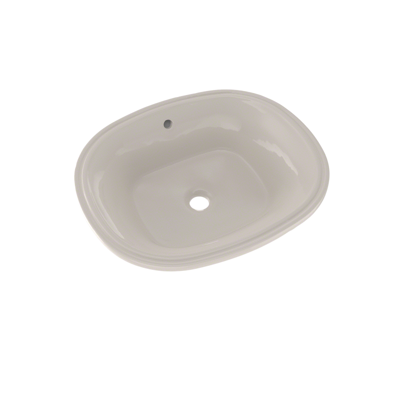 TOTO Maris 17-5/8" x 14-9/16" Oval Undermount Bathroom Sink with CeFiONtect, Sedona Beige LT483G