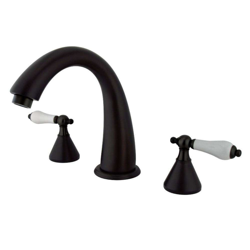 Kingston Brass KS2365PL Naples Roman Tub Filler Porcelain