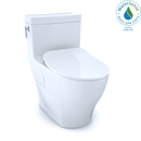 TOTO Aimes One-Piece Elongated 1.28 GPF Toilet with CEFIONTECT and SoftClose Seat, WASHLET Ready, Cotton White MS626234CEFG